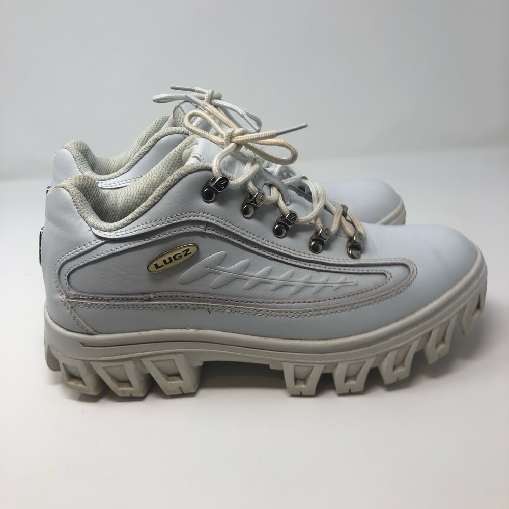 Lugz White 90s Y2k Dot Com Platform Sneakers Size… - image 4